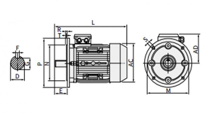 50Hz 0,55KW 0,75HP 1440rpm E&eacute;nfasige condensator-startrun Asynchrone inductiemotor 220V/230V AC Volt 60Hz Frequentie Nominale vermogen 7