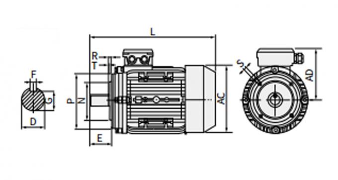 50Hz 0,55KW 0,75HP 1440rpm E&eacute;nfasige condensator-startrun Asynchrone inductiemotor 220V/230V AC Volt 60Hz Frequentie Nominale vermogen 8